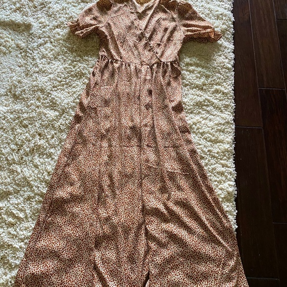 Boho surplus wrap s/s animal print dress - Picture 1 of 1